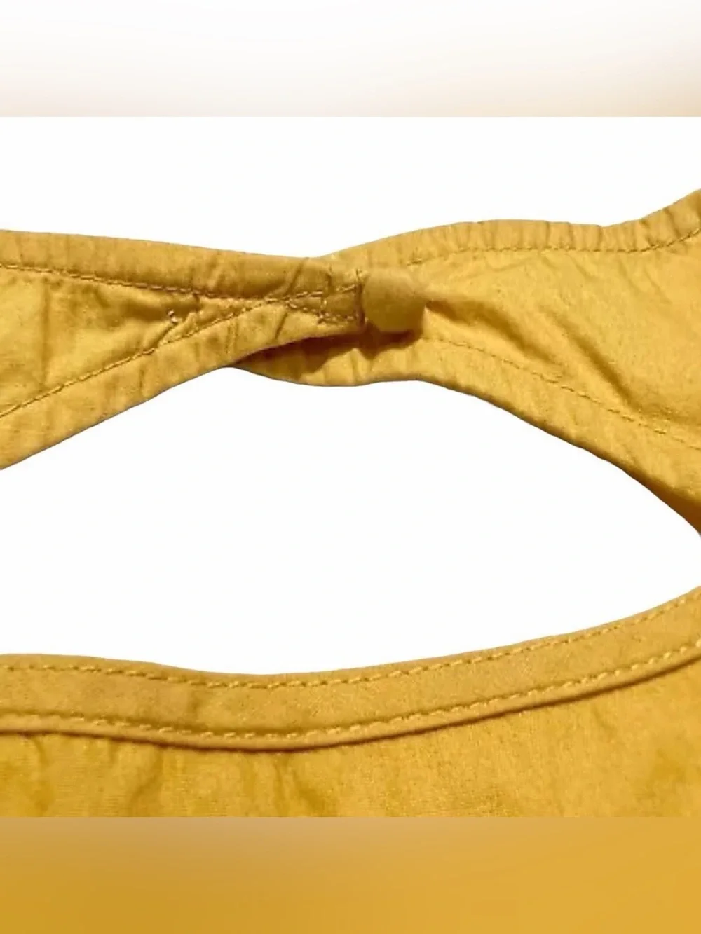 American Eagle Flutter Sleeve Crop Top Golden Yellow Size Medium Short